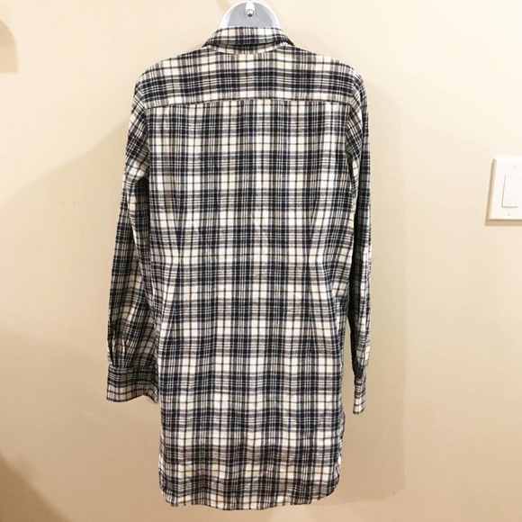 Madewell Flannel Oversized Ex Boyfriend Top Size S - Picture 10 of 12